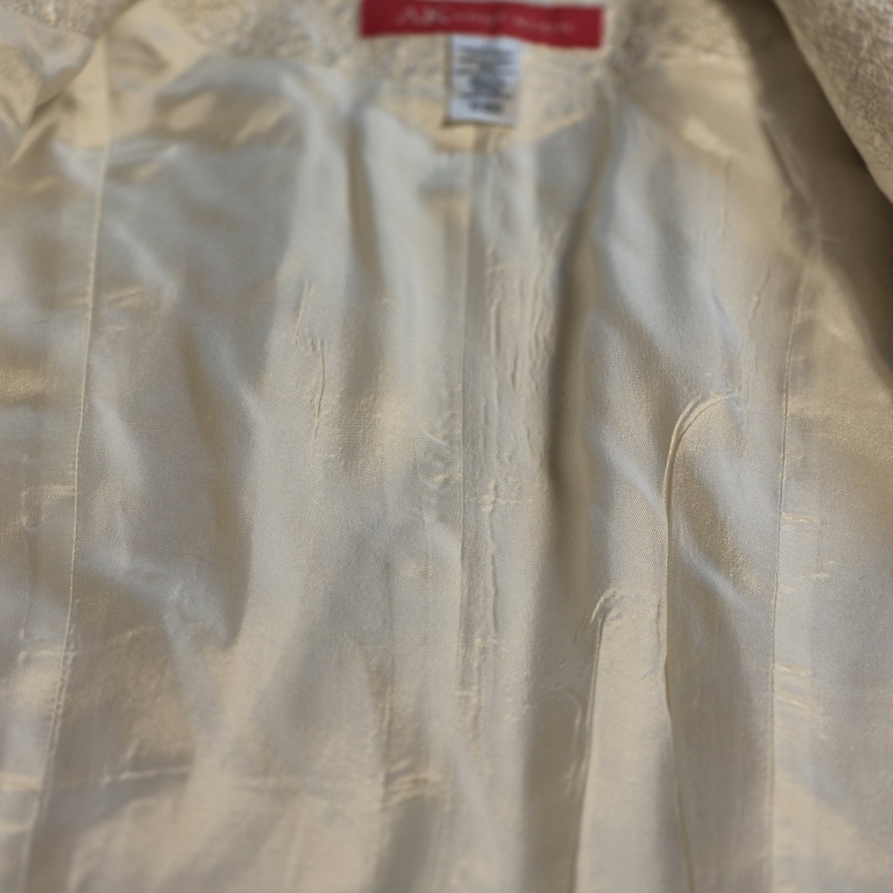 Anne Klein Women's Cream Textured Blazer Size 16 - Picture 7 of 11